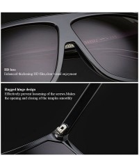 Square Classic Square Eyewear Mens Womens Stylish Driving Sunglasses Anti Glare - Black&transparent - CW18CX9MCR0 $14.71