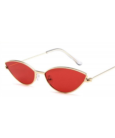 Cat Eye Cute Sexy Cat Eye Sunglasses Women Retro Small Black Red Pink Sun Glasses - Metal Frame-3 - C018T852XAO $25.78