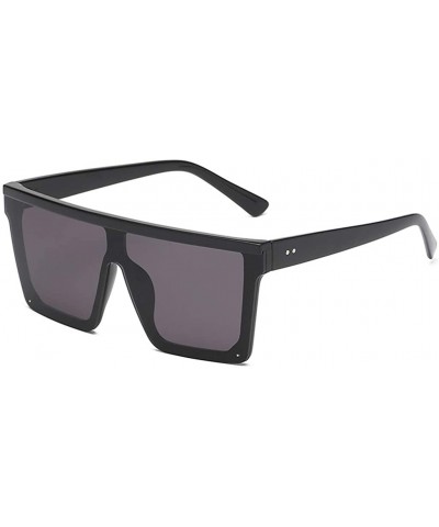 Rimless Square Sunglasses for Women Men Vintage Retro Big Frame Fashion Eyewear - E - C71908MQTWY $17.11
