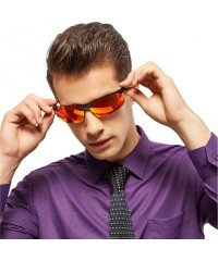 Rimless Driving Polarized Sunglasses for Men Stylish HD Lens Unbreakable Al-Mg Metal Frame SL0N001 - Red - C018GSEYGEX $8.05