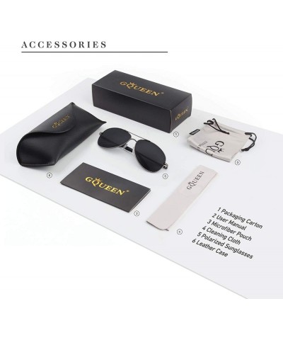Rimless Classic Military Style Pilot Polarized Sunglasses Spring Hinges Al-Mg for mens womens MOS1 - CQ17YIZSIYM $14.21