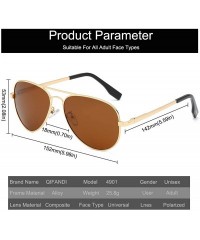 Aviator Classic Polarized Sunglasses Mirrored Protection - Gold Frame Brown Lens - C718WG5M2LO $11.98