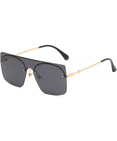 Round Fashion Sunglasses Women 2020 Vintage Frameless Sun Glasses Luxury Gradient Men Shades Eyewear - Black - CQ198ZYQAIC $6...