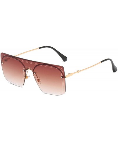 Round Fashion Sunglasses Women 2020 Vintage Frameless Sun Glasses Luxury Gradient Men Shades Eyewear - Black - CQ198ZYQAIC $3...