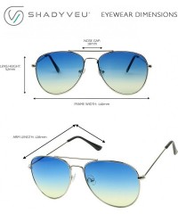 Aviator Rare Oceanic Hippie Aviator Sunglasses Gradient Two Tone Colored Lens Pilot Metal Frame Teardrop Shades - CZ18MHN487D...