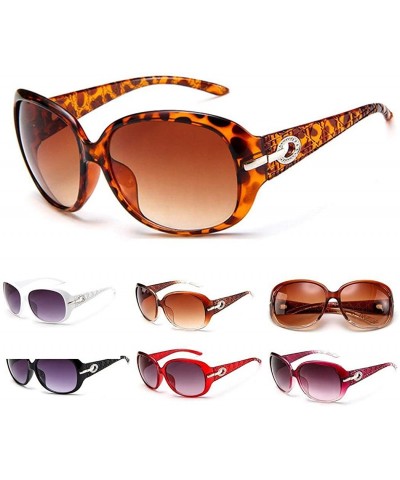 Square Unisex Fashion Square Shape UV400 Framed Sunglasses Sunglasses - Leopard - CH196D9A8ST $27.00