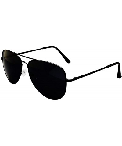 Aviator Sunglasses Men's Ladies Fashion 80s Retro Style Designer Shades UV400 Lens Unisex - Black - C811LDQ0CAJ $9.90