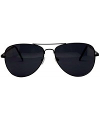 Aviator Sunglasses Men's Ladies Fashion 80s Retro Style Designer Shades UV400 Lens Unisex - Black - C811LDQ0CAJ $9.90