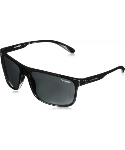Sport Men's An4244 Bushing Rectangular Sunglasses - Black/Grey - CX180D635LI $85.39