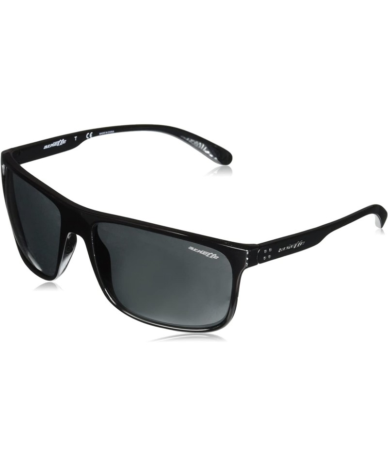 Sport Men's An4244 Bushing Rectangular Sunglasses - Black/Grey - CX180D635LI $55.79