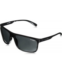 Sport Men's An4244 Bushing Rectangular Sunglasses - Black/Grey - CX180D635LI $55.79
