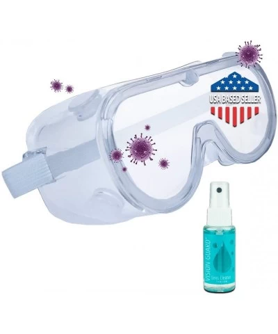 Goggle Protective Goggles Protection Resistant Included - 2 Goggles & 1 Lens Cleaning Bottle - C9198A2HLH8 $34.40