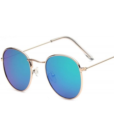 Square Women Classic Retro Round Sunglasses Fashion Vintage Small Sun Glasses Luxury Mirror Men Dazzle - 17 - CK198A99A9G $40.44