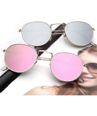 Square Women Classic Retro Round Sunglasses Fashion Vintage Small Sun Glasses Luxury Mirror Men Dazzle - 17 - CK198A99A9G $40.44