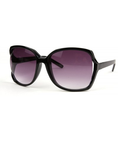 Oversized Retro Vintage Oversize Sunglasses P2143 - Black/Gradientsmoke Lens - CK11NZCYD4B $18.26