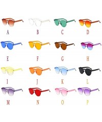 Oversized Women Men Fashion Clear Retro Sunglasses New Outdoor Frameless Colorful Sun Eyewear Glasses - N - C118SOOLQI7 $7.44