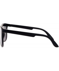 Square Black Square Frame Sunglasses Classic Unisex Fashion Plastic UV 400 - Matte Black - CF188W6KZYZ $10.58