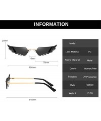 Rimless Rimless Sunglasses Vintage Fashion Eyeglasses - Purple - CP198KL8ZZS $13.99