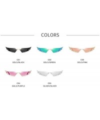 Rimless Rimless Sunglasses Vintage Fashion Eyeglasses - Purple - CP198KL8ZZS $13.99