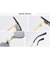 Rimless Rimless Sunglasses Vintage Fashion Eyeglasses - Purple - CP198KL8ZZS $13.99