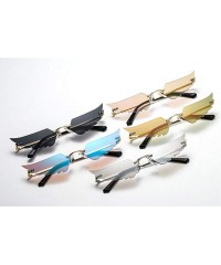 Rimless Rimless Sunglasses Vintage Fashion Eyeglasses - Purple - CP198KL8ZZS $13.99