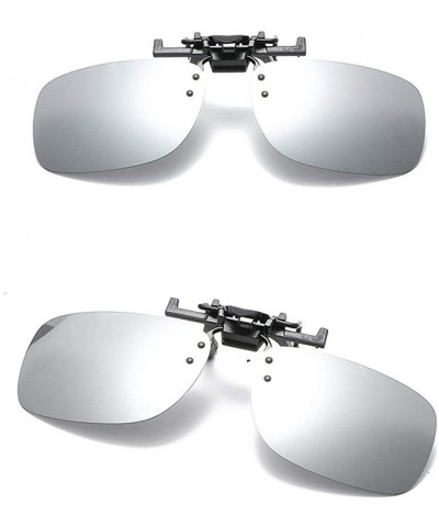 Aviator 2019 Fashion Polarized Sunglasses Clip Men Top Brand Designer Sun Silver - Silver - C218Y6TI4GD $11.36