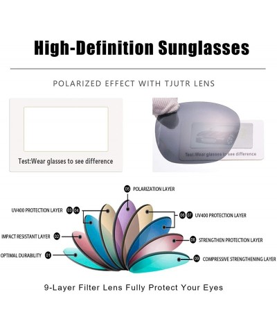 Round Fashion Mirrored Sunglasses for Women Polarized Round Lens for Driving Outdoor 100% UV Protection - CN18Q6L2SD7 $16.33
