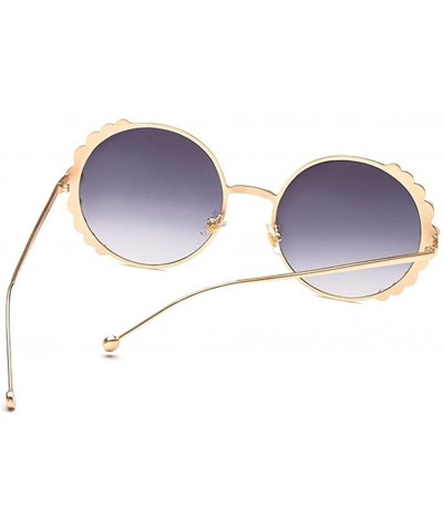 Round Women Round Sunglasses Pearl Sun Glasses Fashion Alloy Frame Eyewear Female Shades UV400 - CG199O8I9TE $24.77