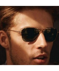 Square Vintage Classic Square Sunglasses Men Women Metal Frame Sun glasses - Gold/Grey - C8197QL82WX $11.66