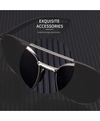 Oversized Men Vintage Metal Polarized Sunglasses Classic Brand Pilot Sun Glasses C1Black - C5brown - CN18Y6SNGRH $19.75