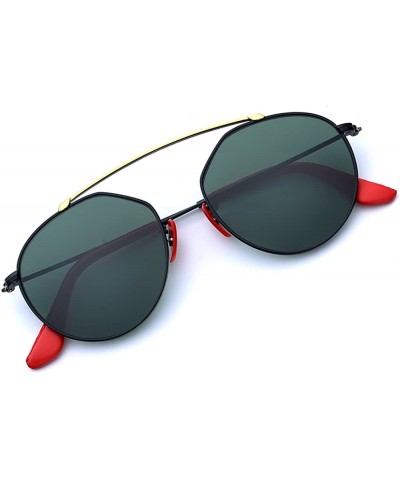 Wayfarer Italy made Bridge Sunglasses Corning natural Glass lens Genuine Leather Arms - Frame Black / Lens G15 - C5180DXKZWO ...