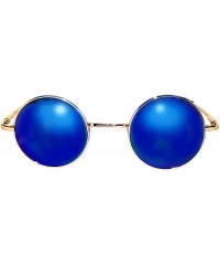 Round 20 Pieces Wholesale Lot Round Circle Small Sunglasses Retro Colored lens mixed colors - 45_gold_blue_mirror - CD18C9XE5...