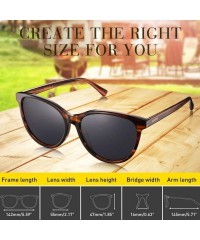 Round Women's Polarized Sunglasses 100% UV Protection Safety Glasses with Delicate Acetate Frame - CU18R0N3Z5W $28.02
