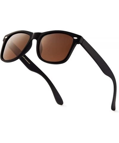 Oval Classic Polarized Sunglasses - Matte Black - Brown - CE1960TIKU9 $21.64