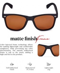 Oval Classic Polarized Sunglasses - Matte Black - Brown - CE1960TIKU9 $14.23
