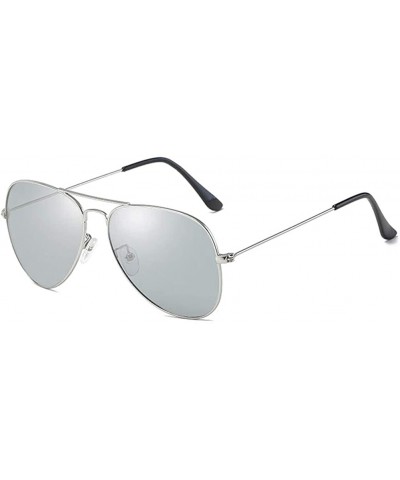 Oval Polarized Oval Sunglasses For Men Women Metal Frame Shades UV400 Designer Sun glasses - Grey Frame - CZ194IDW296 $18.26