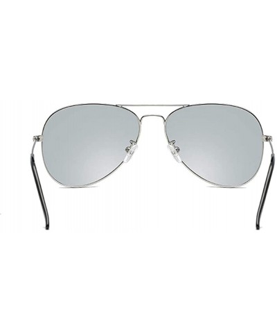 Oval Polarized Oval Sunglasses For Men Women Metal Frame Shades UV400 Designer Sun glasses - Grey Frame - CZ194IDW296 $10.81