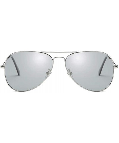 Oval Polarized Oval Sunglasses For Men Women Metal Frame Shades UV400 Designer Sun glasses - Grey Frame - CZ194IDW296 $10.81