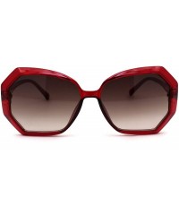 Butterfly Womens Classic 90s Chic Butterfly Plastic Sunglasses - Red Brown - CD18ZWQ29ND $10.97