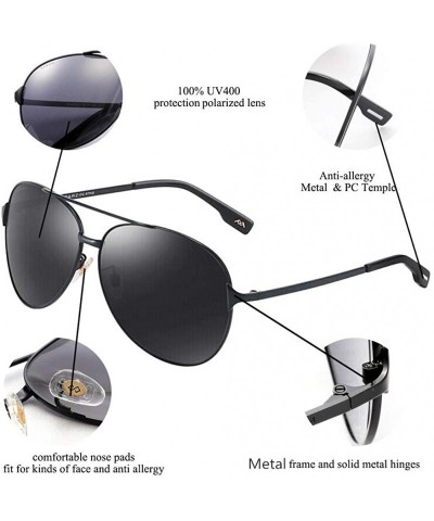 Aviator Classic Mirroed Sunglasses Protection - Silver Frame/ Blue Lens - CP18OX0U3OU $9.86