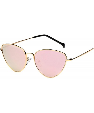 Round Stylish Sunglasses for Men Women 100% UV protectionPolarized Sunglasses - Gold - C518S8LLA80 $6.17