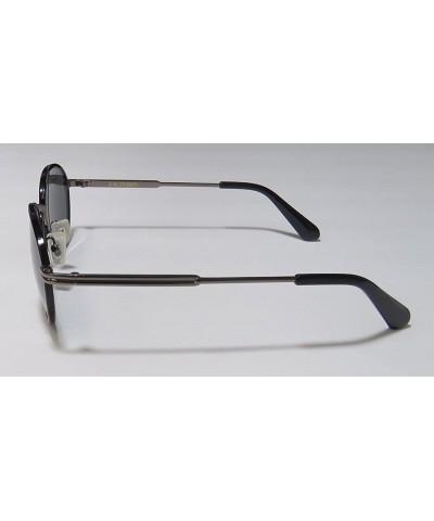 Rectangular Dean Womens/Ladies Designer Full-rim 100% UVA & UVB Lenses Sunglasses/Shades - Black / Gunmetal - CR129YVSVIF $71.58