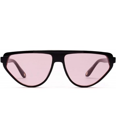 Oval Retro Vintage Women's Cat Eye Sunglasses Plastic Frame Eyewear UV400 - Pink - CI18NCD8SXD $8.05