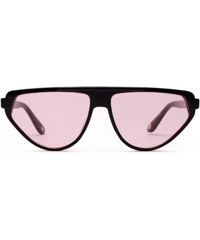 Oval Retro Vintage Women's Cat Eye Sunglasses Plastic Frame Eyewear UV400 - Pink - CI18NCD8SXD $19.21