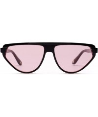 Oval Retro Vintage Women's Cat Eye Sunglasses Plastic Frame Eyewear UV400 - Pink - CI18NCD8SXD $8.05