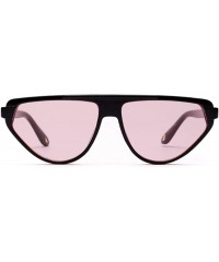 Oval Retro Vintage Women's Cat Eye Sunglasses Plastic Frame Eyewear UV400 - Pink - CI18NCD8SXD $8.05