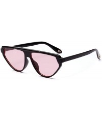 Oval Retro Vintage Women's Cat Eye Sunglasses Plastic Frame Eyewear UV400 - Pink - CI18NCD8SXD $8.05