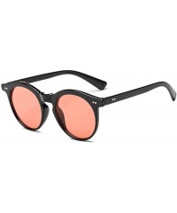 Round Classic Retro Round Oversized Sunglasses for Women women with Rivets colorful eyewear UV400 Protection - 2 - CD196WGUI2...