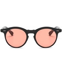 Round Classic Retro Round Oversized Sunglasses for Women women with Rivets colorful eyewear UV400 Protection - 2 - CD196WGUI2...