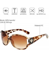 Goggle Womens Oversized Fashion Sunglasses Vintage Glasses for Driving Outdoor - Leopard Print - CH18RQGD8DZ $10.16